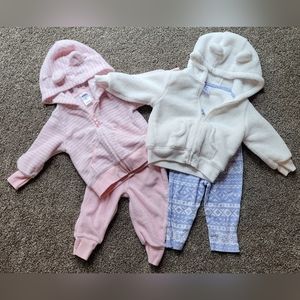 Carters Baby Girl 6 month lounge bundle lot